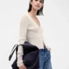 Veganistische suède bucketbag