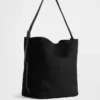 Veganistische suède bucketbag