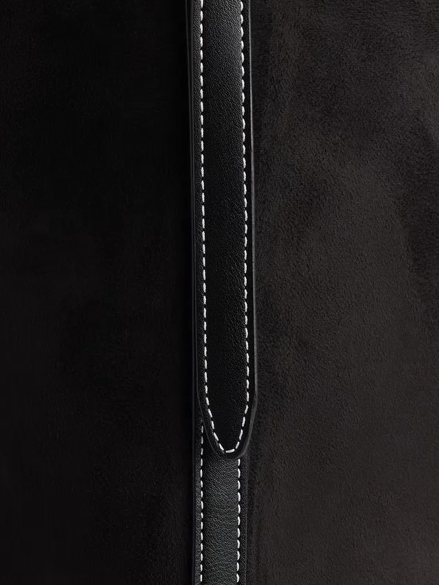 Veganistische suède bucketbag