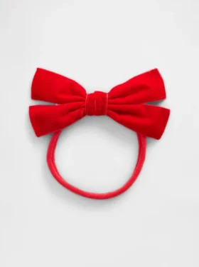 Velours haarband met strik voor baby’s