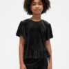 Velours peplumtop voor kinderen