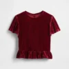 Velours peplumtop voor kinderen