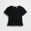 Velours peplumtop voor kinderen
