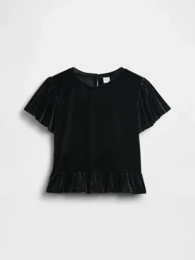 Velours peplumtop voor kinderen