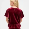 Velours peplumtop voor kinderen