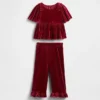Velours setje met ruches voor Baby & Peuter