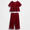 Velours setje met ruches voor Baby & Peuter