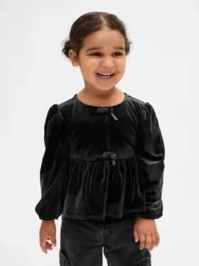 Velours topje met strik voor Baby & Peuter