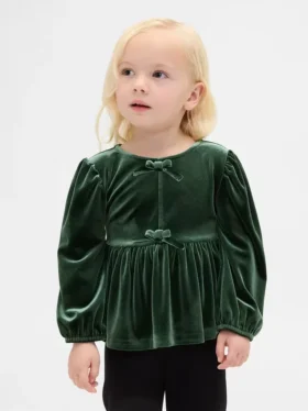 Velours topje met strik voor Baby & Peuter