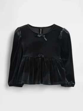 Velours topje met strik voor Baby & Peuter