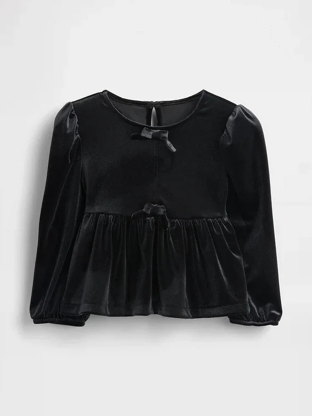 Velours topje met strik voor Baby & Peuter