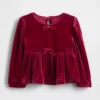 Velours topje met strik voor Baby & Peuter