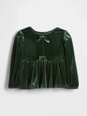 Velours topje met strik voor Baby & Peuter