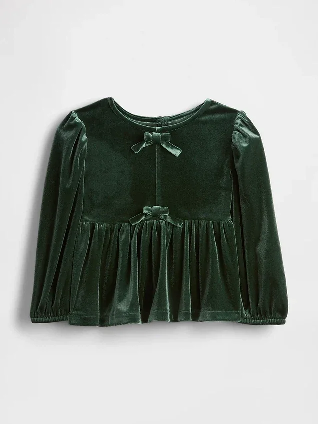 Velours topje met strik voor Baby & Peuter