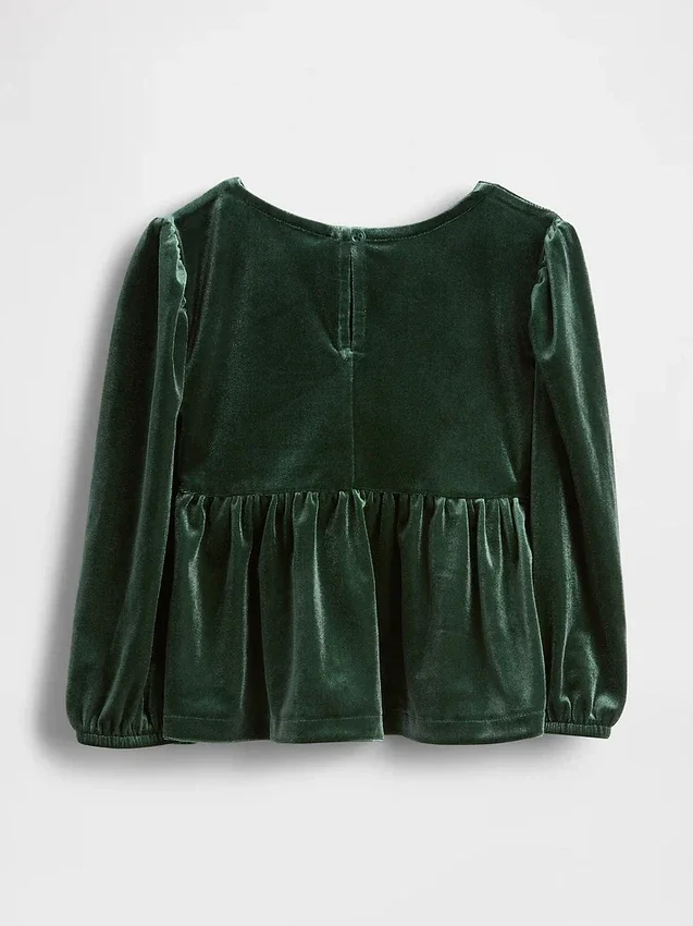 Velours topje met strik voor Baby & Peuter