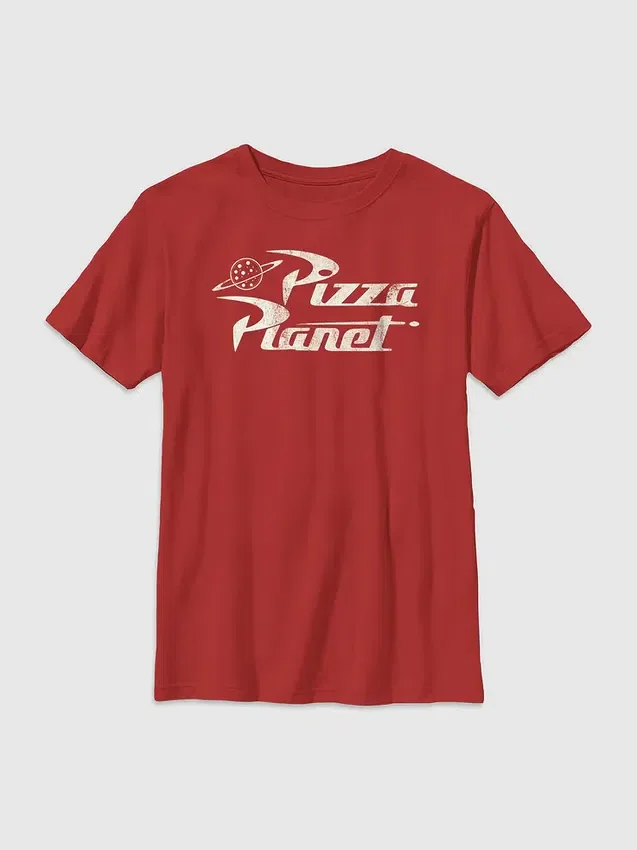 Vintage Pizza-T-shirt voor kinderen met Toy Story-motief