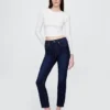 Vintage slim-fit jeans met hoge taille