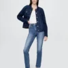Vintage slim-fit jeans met hoge taille