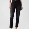 Vintage slim-fit jeans met hoge taille