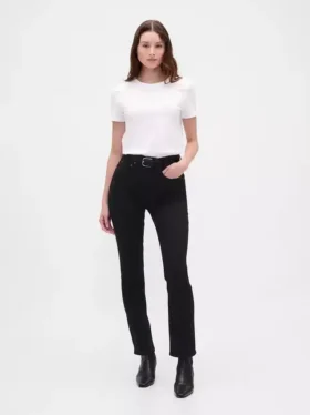 Vintage slim-fit jeans met hoge taille