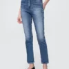 Vintage slim-fit jeans met hoge taille