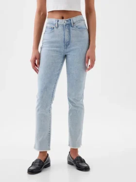 Vintage slim-fit jeans met hoge taille