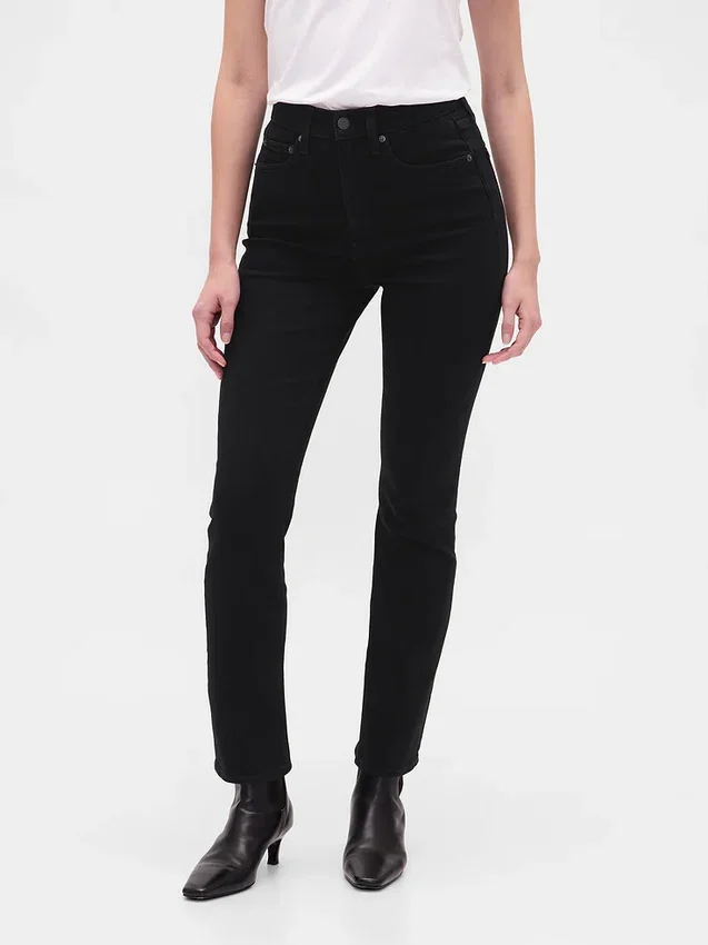 Vintage slim-fit jeans met hoge taille