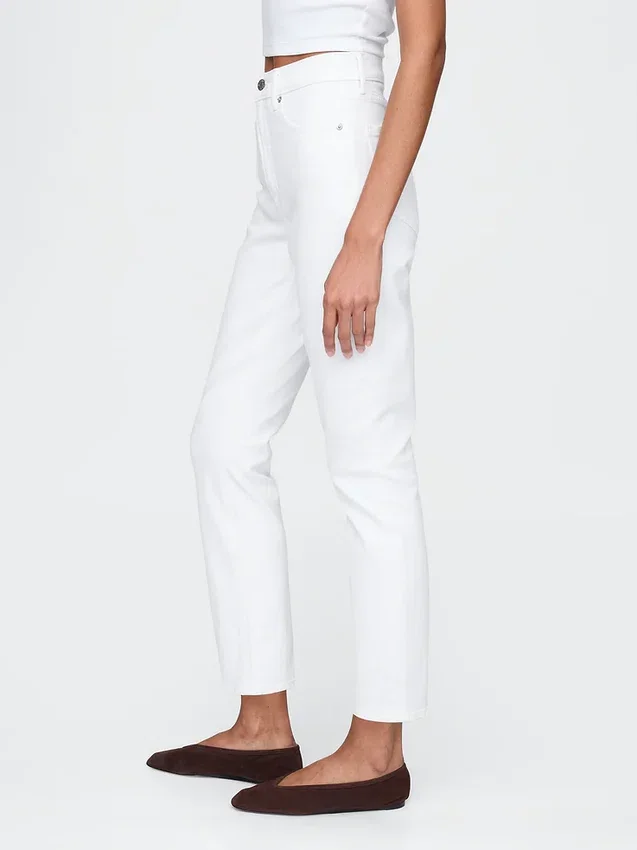 Vintage slim-fit jeans met hoge taille