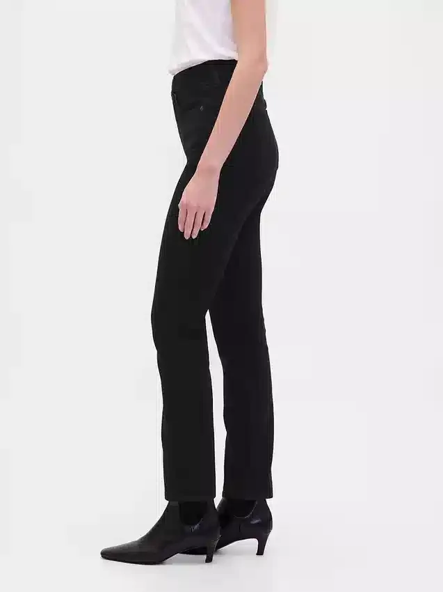 Vintage slim-fit jeans met hoge taille