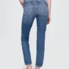 Vintage slim-fit jeans met hoge taille