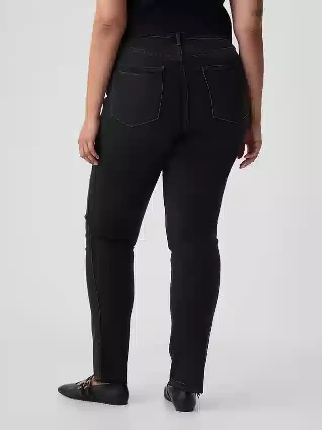 Vintage slim-fit jeans met hoge taille