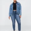 Vintage slim-fit jeans met hoge taille
