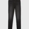 Vintage slim-fit jeans met hoge taille