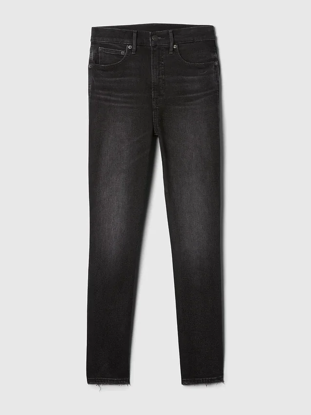 Vintage slim-fit jeans met hoge taille