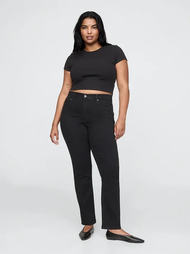 Vintage slim-fit jeans met hoge taille