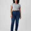 Vintage slim-fit jeans met hoge taille