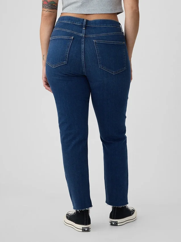 Vintage slim-fit jeans met hoge taille