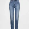 Vintage slim-fit jeans met hoge taille