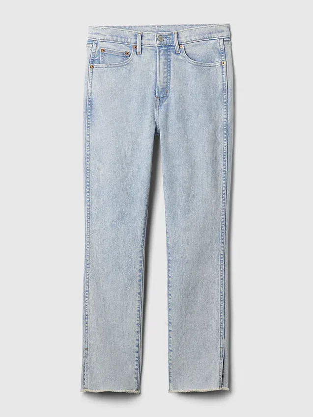 Vintage slim-fit jeans met hoge taille