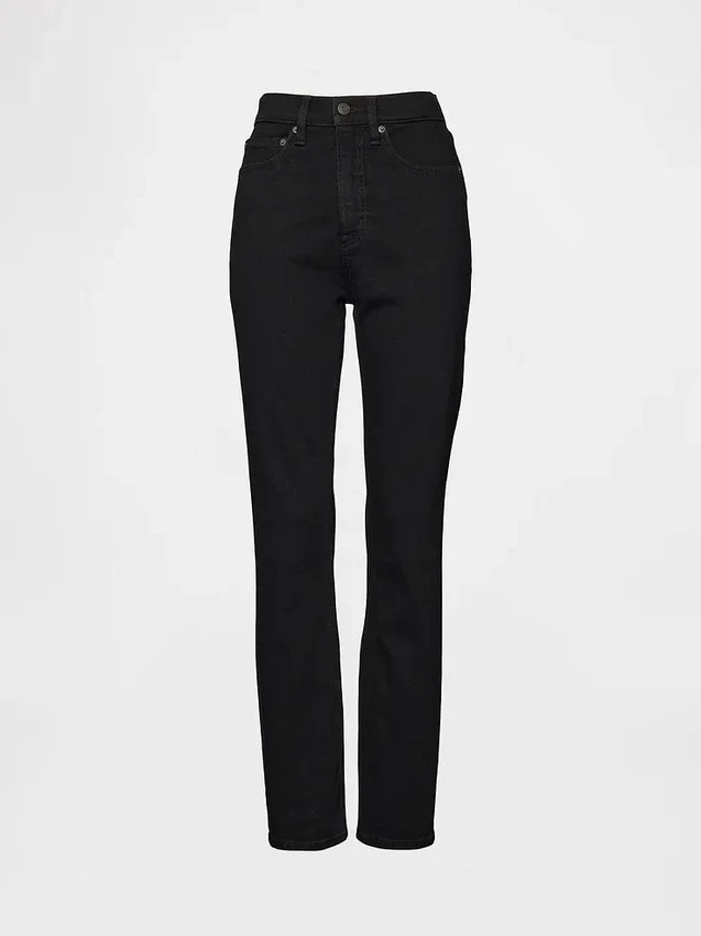 Vintage slim-fit jeans met hoge taille