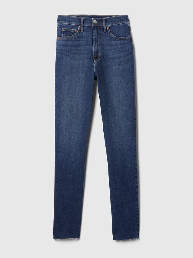 Vintage slim-fit jeans met hoge taille