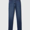 Vintage slim-fit jeans met hoge taille