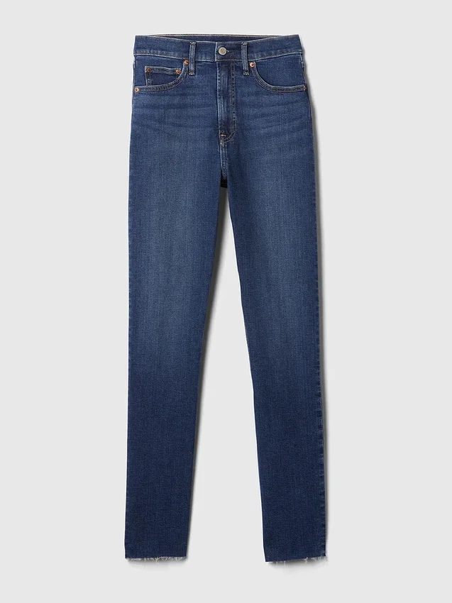 Vintage slim-fit jeans met hoge taille
