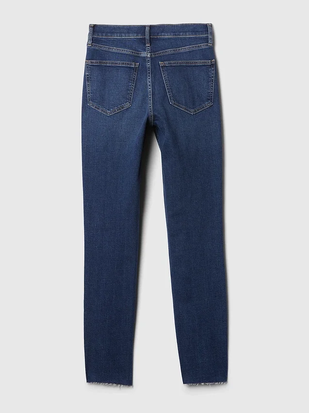 Vintage slim-fit jeans met hoge taille