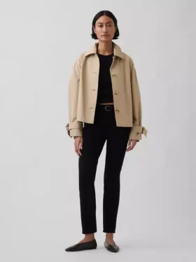 Vintage slim-fit jeans met middelhoge taille