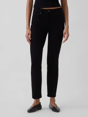 Vintage slim-fit jeans met middelhoge taille
