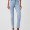 Vintage slim-fit jeans met middelhoge taille
