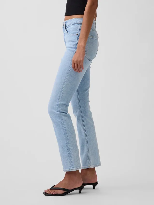 Vintage slim-fit jeans met middelhoge taille