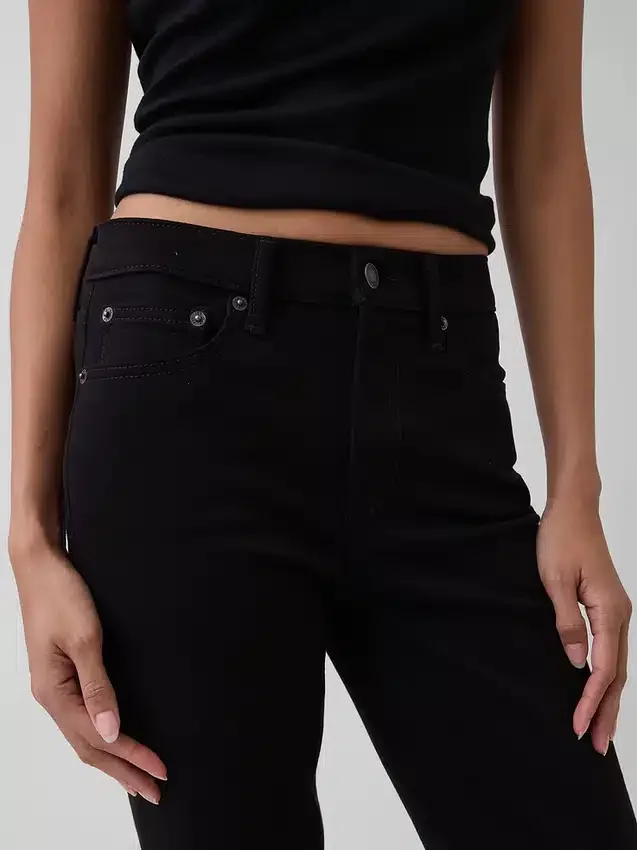 Vintage slim-fit jeans met middelhoge taille