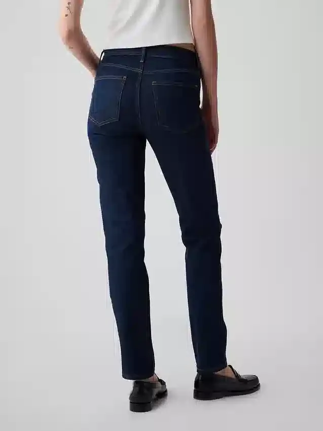 Vintage slim-fit jeans met middelhoge taille